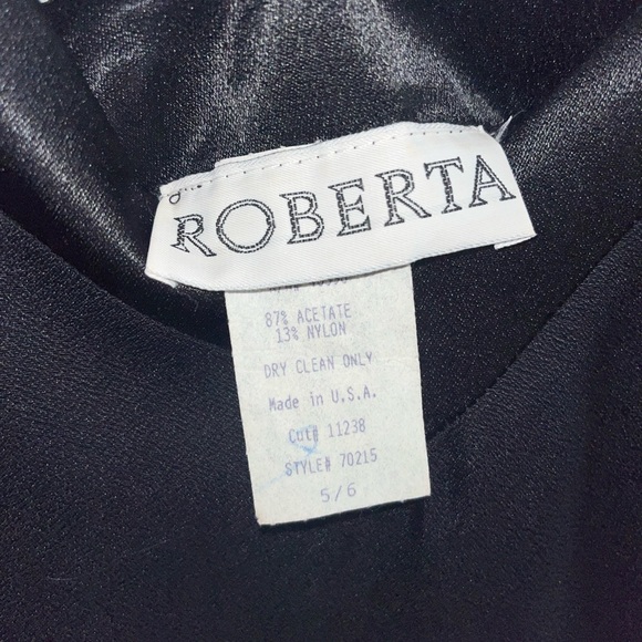 Vintage ROBERTA Black Mini Dress 🌵5/6 - Picture 3 of 8